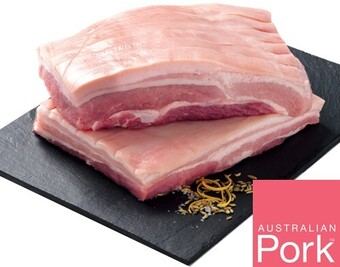 IGA Australian pork belly portions offer