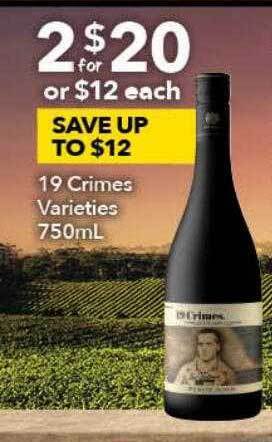 Ritchies 19 crimes varieties 750ml offer