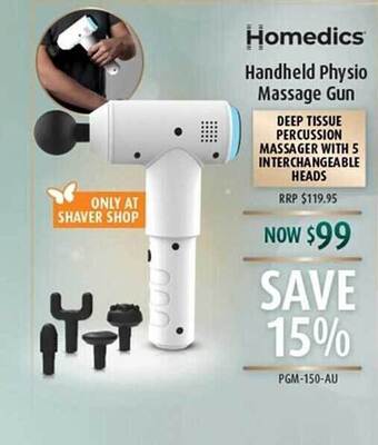 Shaver Shop Homedics handheld physio massage gun offer