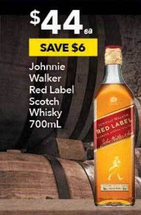 Ritchies Johnnie walker red label scotch whisky 700ml offer