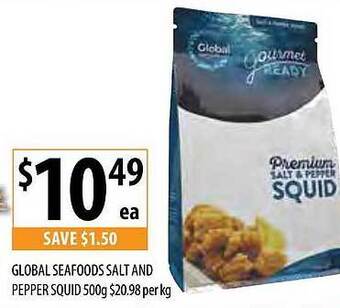 Supabarn Global seafoods salt and pepper squid offer