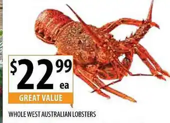 Supabarn Whole west australian lobsters offer