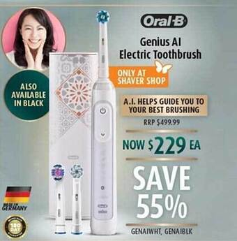 Shaver Shop Oral-b genius al electric toothbrush offer