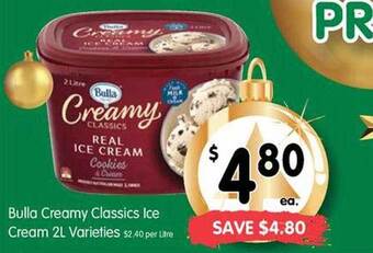 Spar Bulla creamy classics ice cream offer