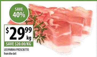 Supabarn Leo parma prosciutto offer
