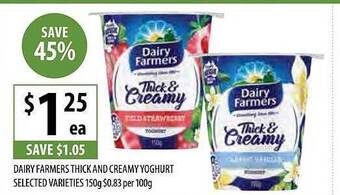 Supabarn Dairy farmers thick and creamy yoghurt offer