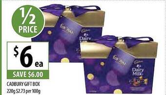 Supabarn Cadbury gift box offer