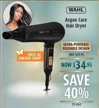 Shaver Shop Wahl argan care hair dryer offer