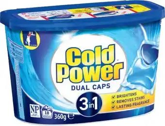 Coles Cold Power Laundry Liquid Capsules 18 Pack offer