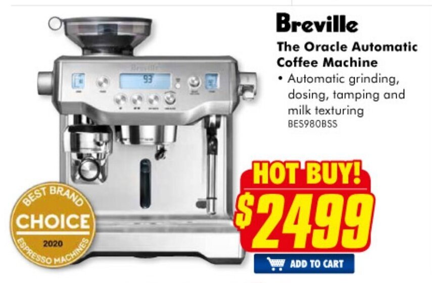 Breville The Oracle Automatic Coffee Machine BES980BSS offer at The