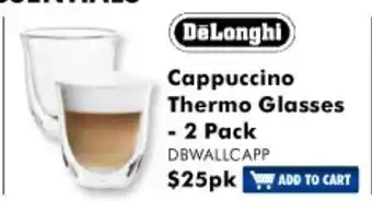 The Good Guys Delonghi - Thermo Glasses - 2 pack - DBWALLCAPP offer