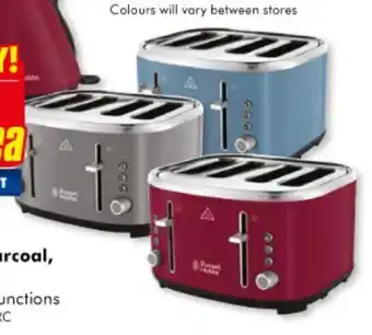 The Good Guys Russell Hobbs - Legacy 4 Slice Toaster - Charcoal, Slate or Orchid offer