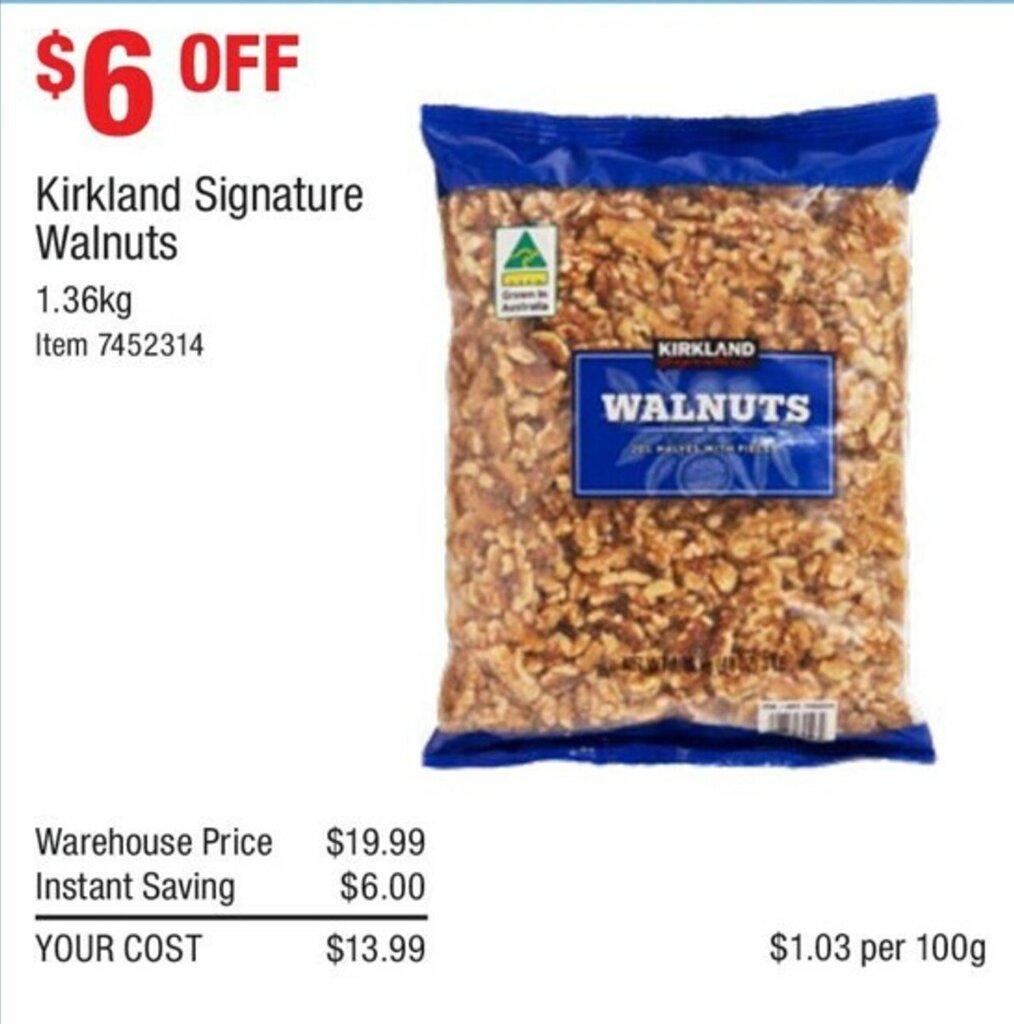 Kirkland Signature Walnuts 1.36kg offer at Costco