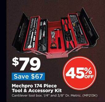 Repco Mechpro 174 piece tool & accessory kit offer