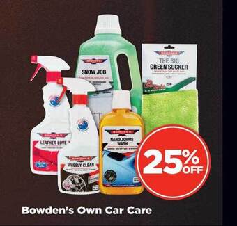Repco Bowden's own car care offer