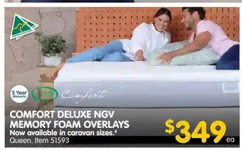 Clark Rubber Comfort deluxe ngv memory foam overlays offer