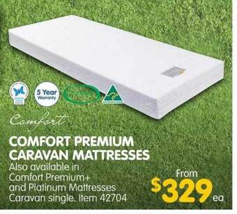 Clark Rubber Comfort premium caravan mattresses offer