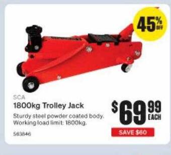 SuperCheap Auto Sca 1800kg trolley jack offer