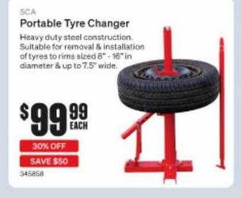 SuperCheap Auto Sca portable tyre changer offer