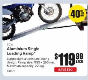 SuperCheap Auto Sca aluminium single loading ramp offer