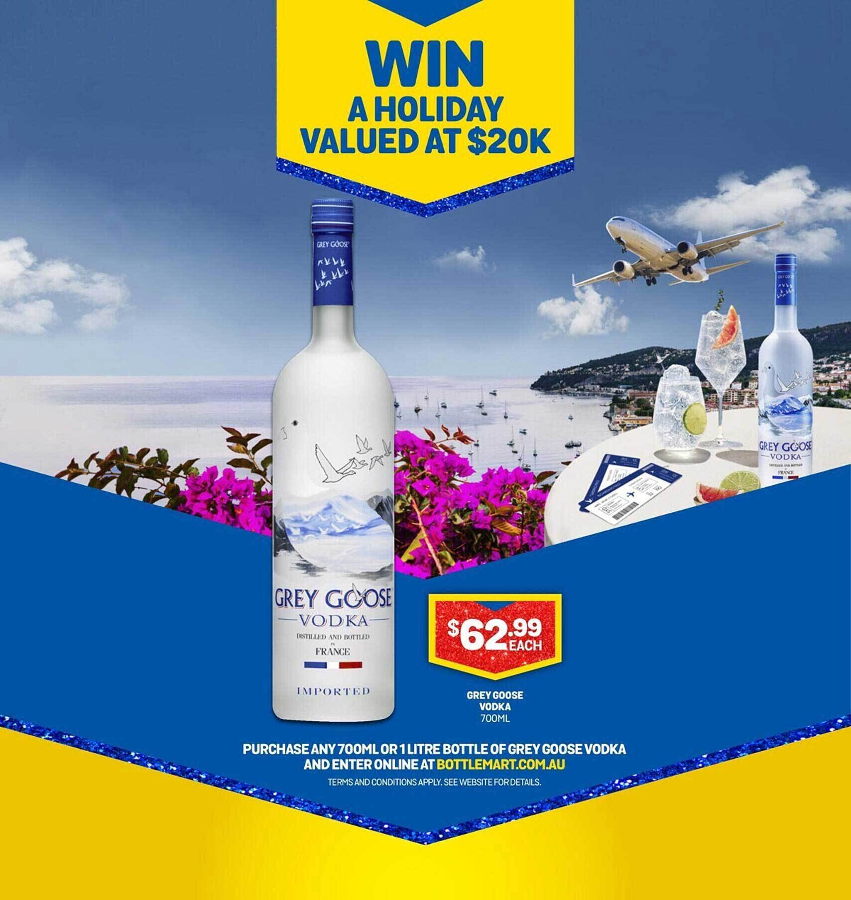 Grey goose vodka offer at Bottlemart