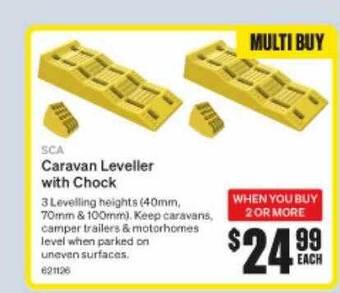 SuperCheap Auto Caravan leveller with chock offer