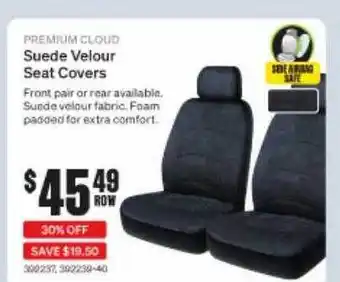 SuperCheap Auto Suede velour seat covers premium cloud offer