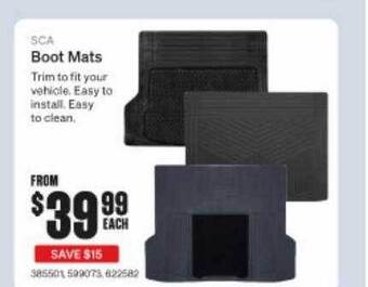 SuperCheap Auto Sca boot mats offer