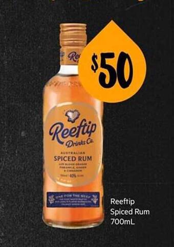 Reeftip spiced rum 700ml