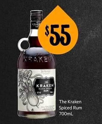 The kraken spiced rum 700ml