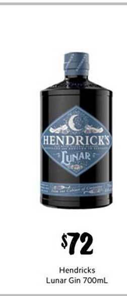 Hendricks lunar gin 700ml