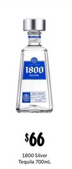 First Choice Liquor 1800 silver tequila 700ml offer
