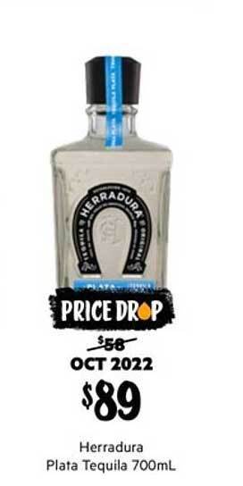 Herradura plata tequila 700ml
