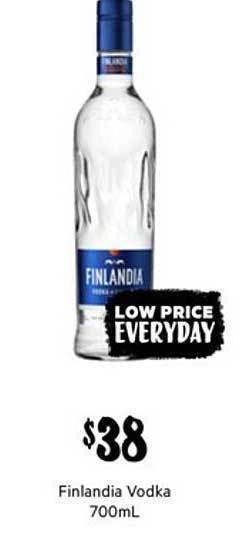 First Choice Liquor Finlandia vodka 700ml offer