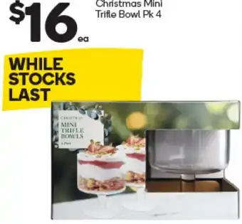 Woolworths Christmas Mini Trifle Bowl Pk 4 offer