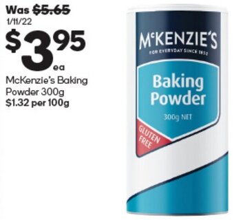 Woolworths McKenzie's Baking Powder 300g offer