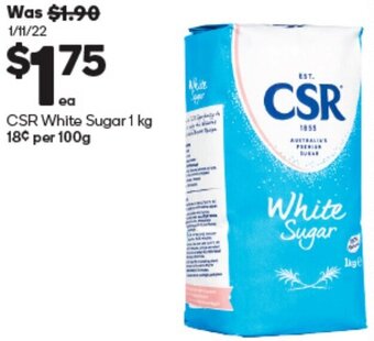 Woolworths CSR White Sugar 1 kg offer