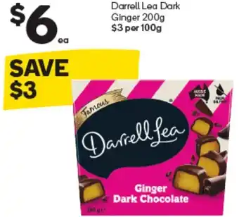 Woolworths Darrell Lea Dark Ginger 200 g offer