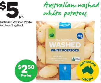 Woolworths Australian Washed White Potatoes 2kg offer