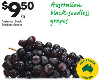 Woolworths Australian Black Seedless Grapes offer