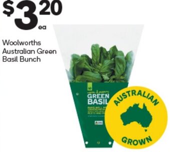 Woolworths Woolworths Australian Green Basil Bunch offer