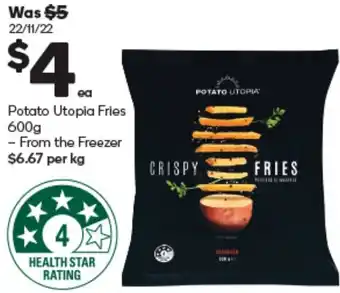 Woolworths Potato Utopia Fries 600 g offer