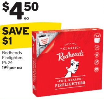 Woolworths Redheads Firelighters offer