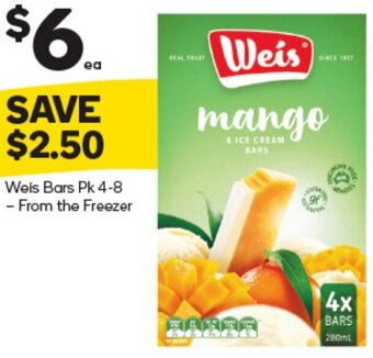 Woolworths Weis Bars Pk 4-8 offer