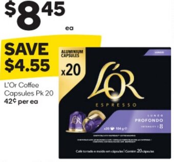 Woolworths L'Or Coffee Capsules offer