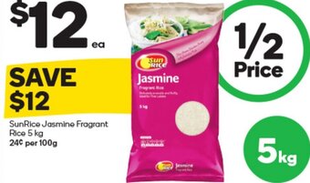 Woolworths SunRice Jasmine Fragrant Rice 5 kg offer