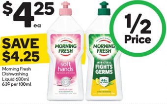 Woolworths Morning Fresh Dishwashing Liquid 680ml offer