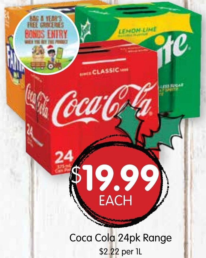 Coca Cola 24pk Range offer at Spudshed