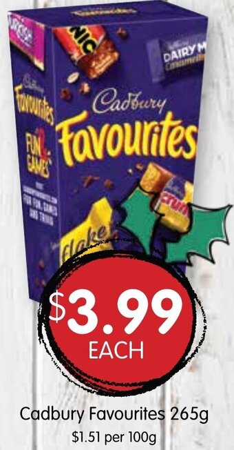 Spudshed Cadbury Favourites 265 g offer