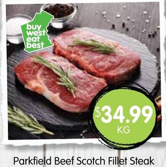 Spudshed Parkfield Beef Scotch Fillet Steak offer